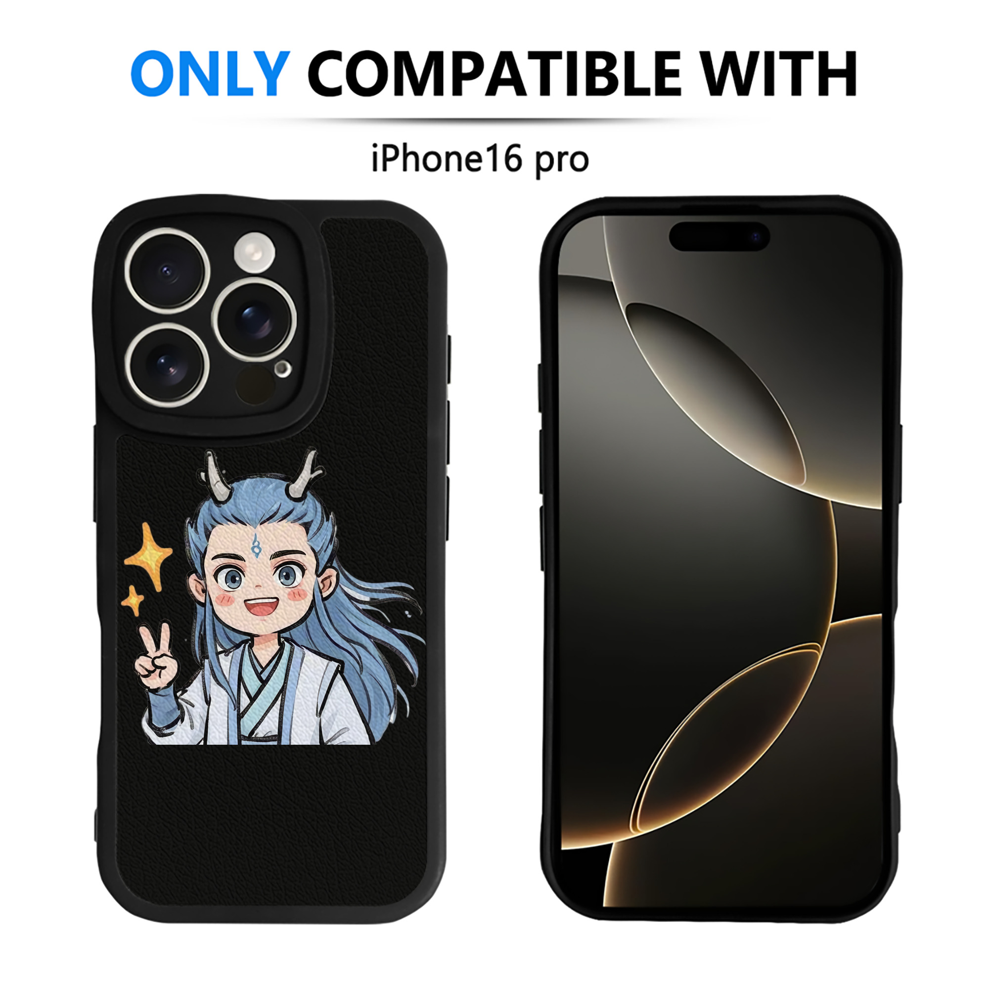 （画像用） Ne Zha 2 ナタ 魔童の大暴れ 【iPhone 16シリーズ対応】シリコンスマホケース（レザー調） 材質：シリコン